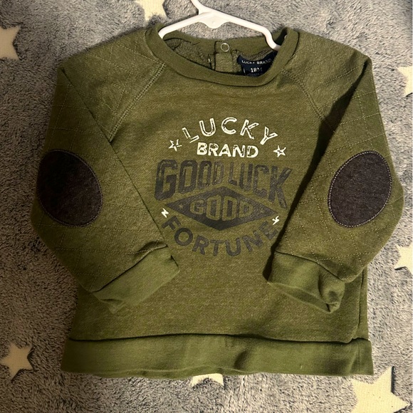 Size 18month Lucky Brand Crewneck with elbow pads - Picture 1 of 3